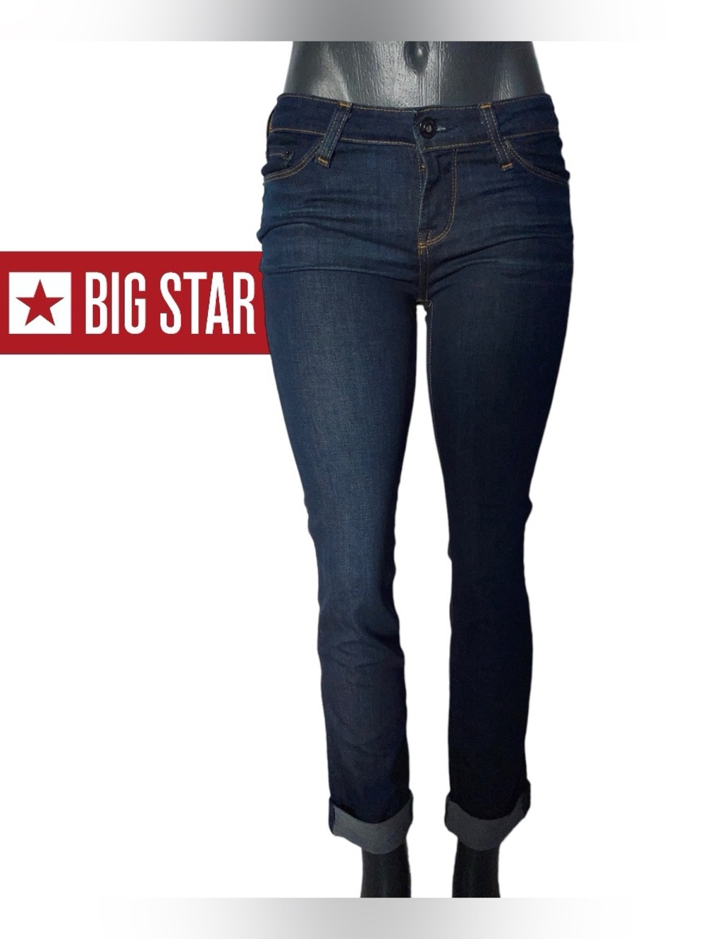 Big Star Women's Dark Indigo Boyfriend Jeans